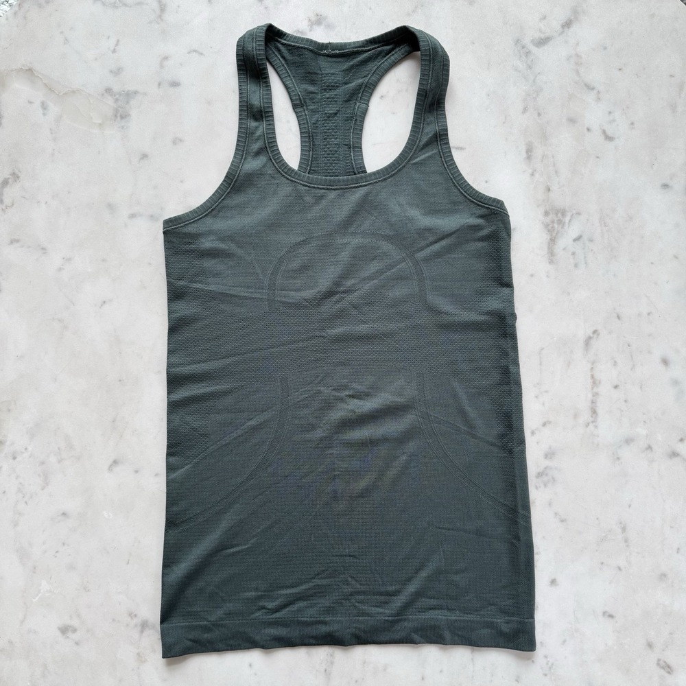Lululemon Swiftly Tech Racerback Tank Top 4 Green Active Yoga Workout Running ii